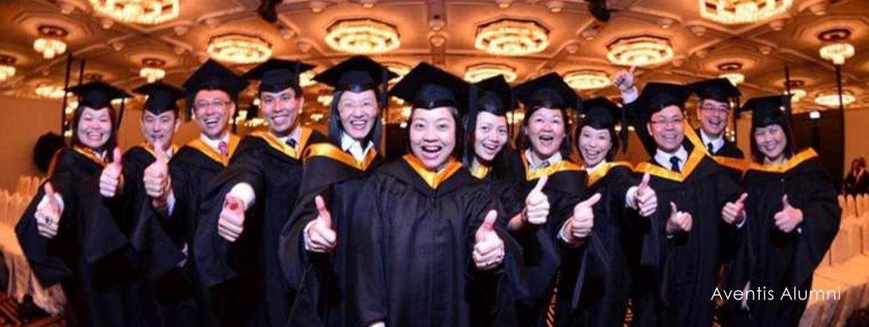 Aventis graduates celebrating at a convocation ceremony
